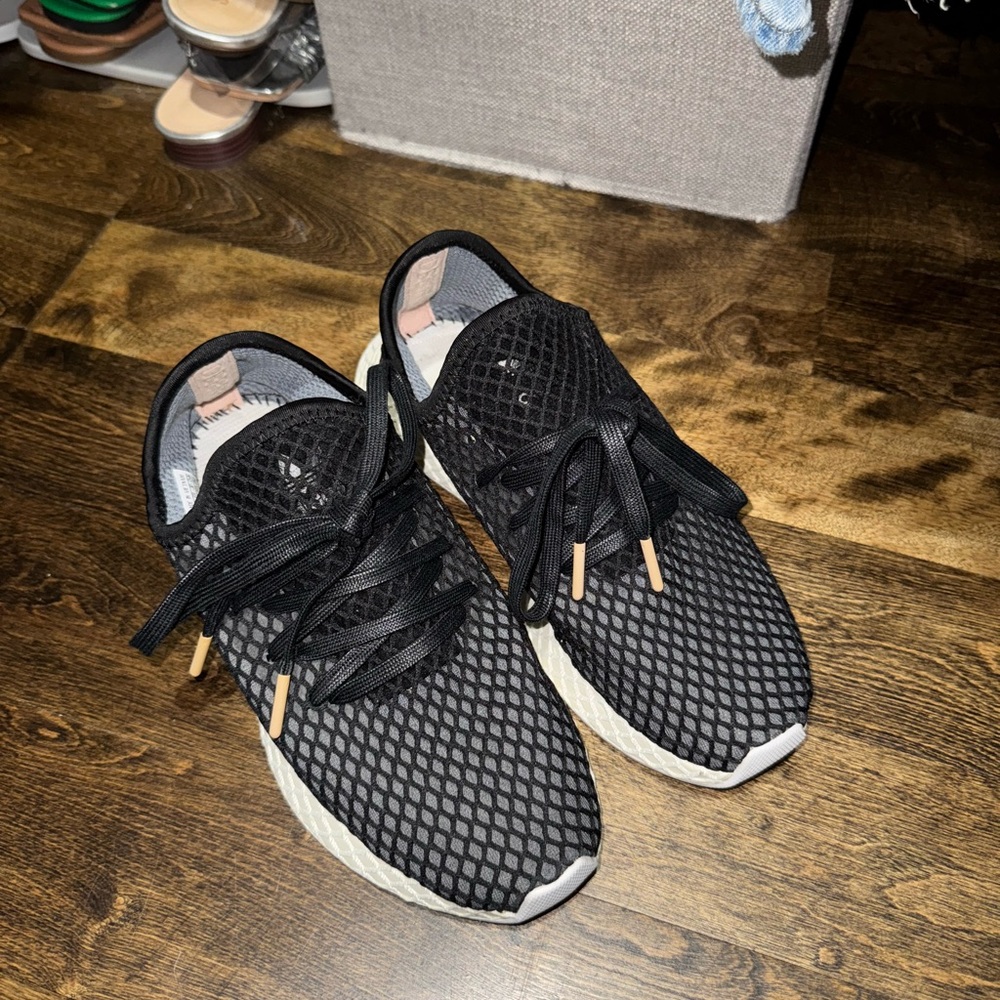 Adidas Deerupt Black Mesh Sneakers